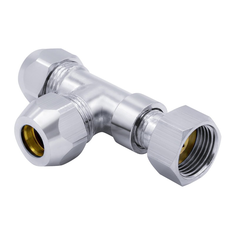 VARIOSAN 10360 3/8 Inch Brass T-Piece Distributor for Angle Valves,