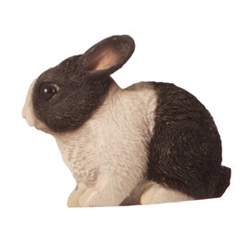 Vivid Arts baby dutch black & white rabbit 9.5cm x 11.5cm hollow resin