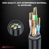 maximm Cat7 Cable de Ethernet, RJ45 Conectores Dorados, 600 MHz,