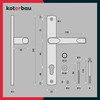 KOTARBAU® Handle Knob Set 90 mm Profile Cylinder Door Handle