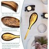 Kityemo Walnut Wooden Spoon Rest Cooking Spoon Holder Organizer Heat-Resistant