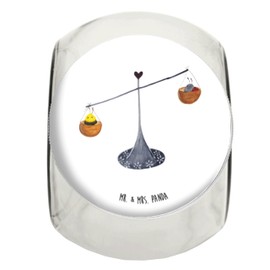 Mr. & Mrs. Panda Bonbonglas Sternzeichen Waage L 870ml - Geschenk, Gewürzdose, Aufbewahungsglas, Marienkäfer, Gleichgewicht, Küchenorganizer,