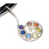 Chakra Pendant Silver Spiral with Cubic Zirconia Stones Made of