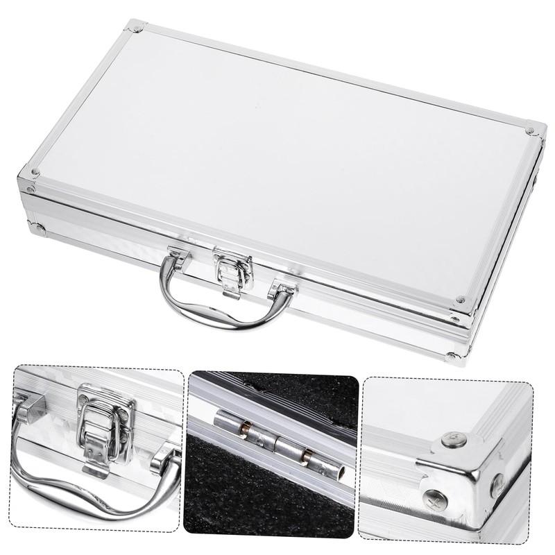 Mikinona Aluminum Alloy Toolbox Hard Shell Carrying Case Practical Storage