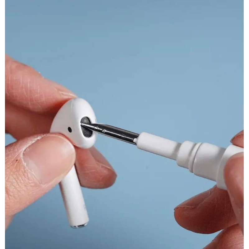 Cleaning Kit/Tool for AirPods and Earbuds, 3-in-1 with Sponge, Brush