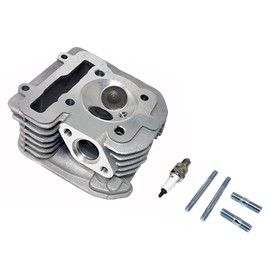 MYK Cylinder Head Assembly for EFI 170cc, 200cc 4-Stroke GY6 Motorcycle Engines, 64mm, Complete Replacement Head with Valves, Spark Plug, and Mounting Studs