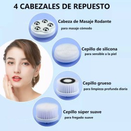 Burkey Cepillos Faciales Eléctricos Limpiadora Recargable Masajeado