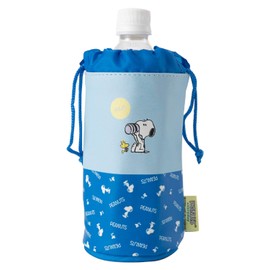 Asahi Koyo Feed Me SN-T20 Snoopy Plastic Bottle Holder, 16.9 fl oz (500 ml), Blue, Diameter 3.1 x Height 7.5 inches (8 x 19 cm)