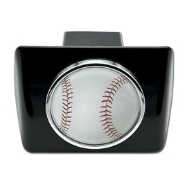 Elektroplate Baseball All Metal Black Hitch Cover for Trucks and SUVs | Fits Standard 2" Trailer Hitch Receivers | Premium Weatherproof