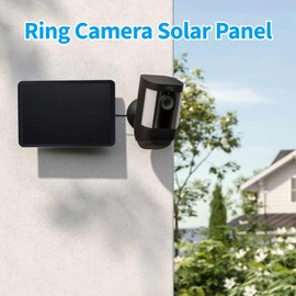 Ring Camera Solar Panel Charger, Compatible with Ring Stick Up Cam Battery, Ring Spotlight Plus/Pro, Waterproof 4w6v (Black 2Pack)