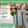 VENO 4 Pack Reusable Grocery Bags and Shopping Bags with