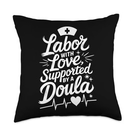 Midwife Postpartum Doula Design for Birth Labor Midwifery Throw Pillow