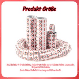 DazzJoy Streamers 30th Birthday Decoration, Traffic Sign Decoration 30th Birthday Man Woman, 4 Pieces 30th Birthday Men Decoration Paper Snake Red White, Birthday Decoration 30 Men for 30s Anniversary