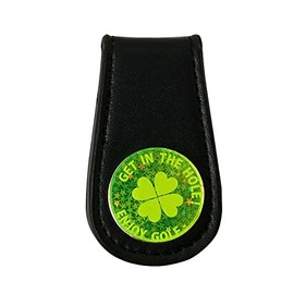 MARUA Golf Marker Light Collecting Marker Leather Belt (Magnetic Clip Type) (YG) Yellow Green