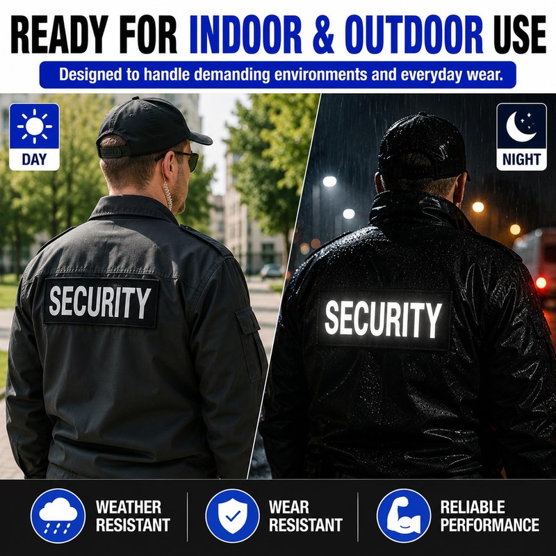Mtgluk Security Patches 2 Pack, Hook and Loop Embroidered Patches,