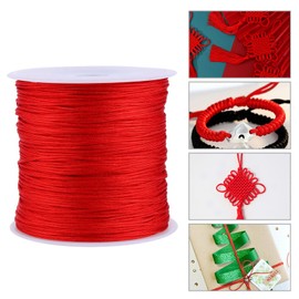 Wire Rod, Strong Proof Rope Pure and Beautiful Color Nylon Chinese Knot Cord Decoration Rattail Macrame Thread String for Threading and Jewelry Making
