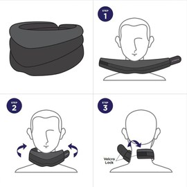 Lsydgn Neck Collar Man, Neck Brace Human HWS Intervertebral Disc, Neck Support Made of Soft Foam, Adjustable Neck Support for Sleeping, Cervical Collar for People and Men for Relieves Neck Pain (Black