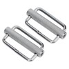 2Pcs Slide Buckle 316 Stainless Steel Rectangle Adjustable Knurled Roller