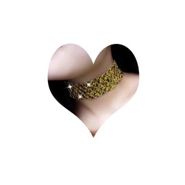 Atentuyi Punk Sequin Necklace Gold Chunky Wide Gothic Black Lace Velvet Choker Sparkling Nightclub Necklace Thick Short Collar Necklace Prom Costume Accessory