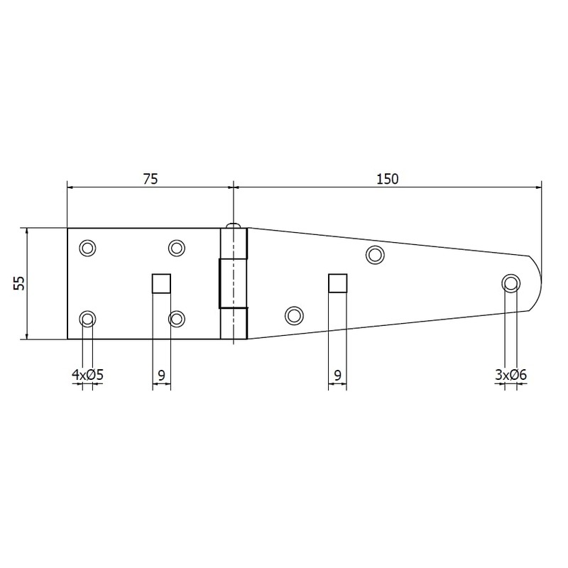 NAJDER Door Hinge Pack of 2, Door Hinge for Solid
