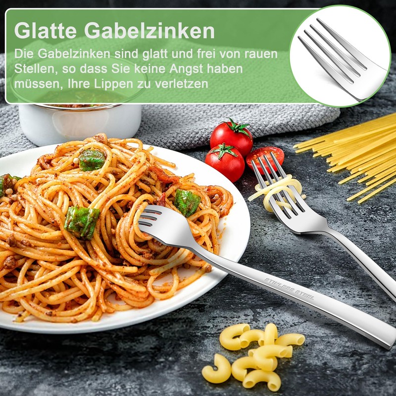 HaWare Forks, 6 Piece Stainless Steel Forks Dining Forks Set,