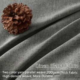 Yuanice Extra Long Shower Curtain 84 Inch Beige Linen Shower Curtains for Bathroom Tall Waterproof Fabric Cloth Modern Country Hotel Bath Decor with 12 Plastic Hooks, Cream