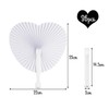 Sweelov Pack of 36 Wedding Paper Fans Heart Shaped White