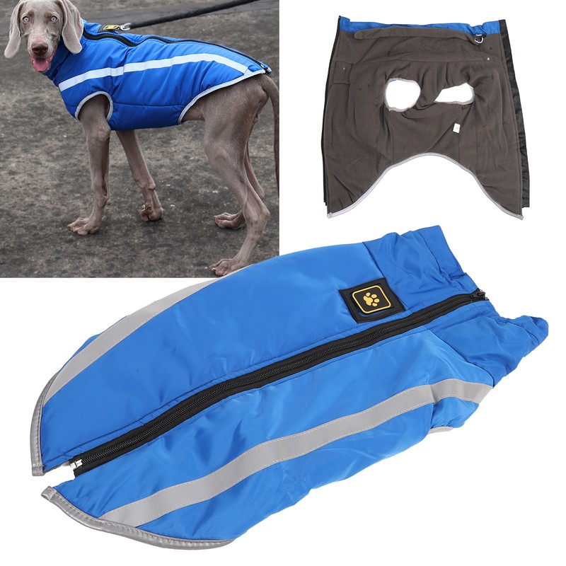 Dog Jacket Polyester Reflective Autumn Winter Warm Comfortable Pet Warm