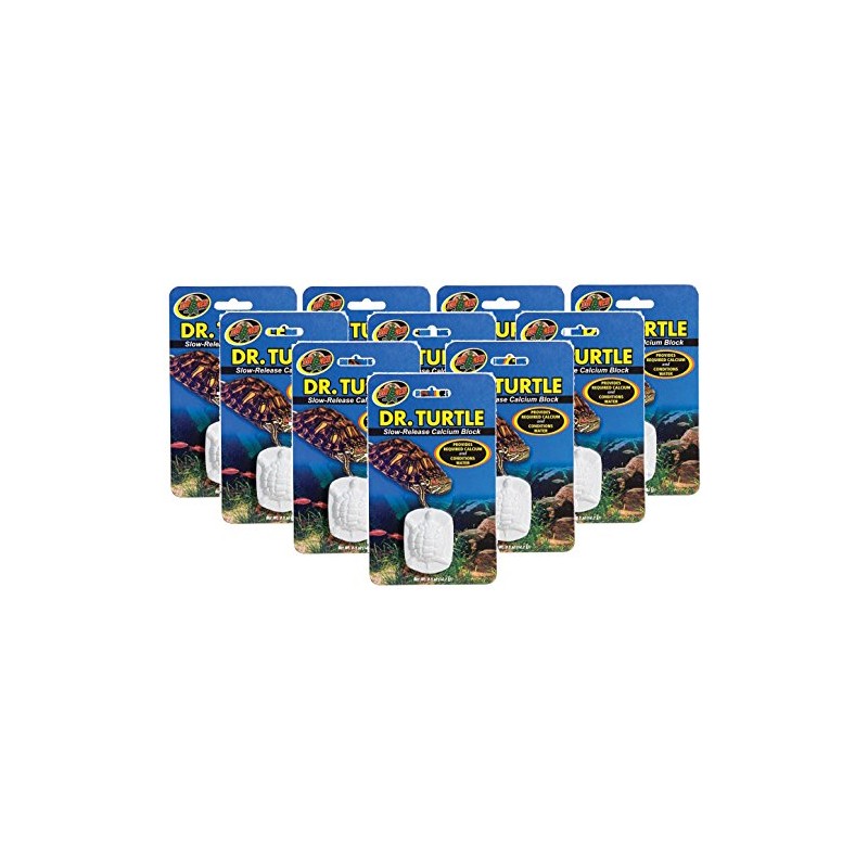 Zoo Med 10 Pack of Dr.Turtle Slow-Release Calcium Block