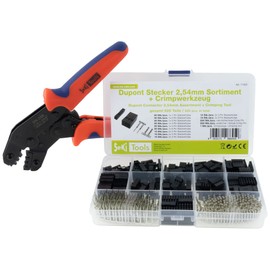 SeKi 620 Pieces Including Crimping Pliers 0.25-1.0 mm Sockets Crimp Contacts 1-6 Pin Dupont Connector 2.54 mm Assortment + Pliers 620 Pieces without