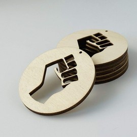 ALL SIZES BULK (12pc to 100pc) Unfinished Wood Laser Cutout AFRICA FIST Dangle Earring Jewelry Blanks Charms Shape Crafts Made in Texas