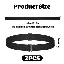 Gtziqa Crop Tuck Band, 2 Pcs Adjustable Crop Top Tuck Waist Band Tucking Sweater Shirt Elastic Stretch Belts for Women, Black+Khaki