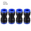 sourcing map Plastic Straight Union Push to Connect Tube Fitting