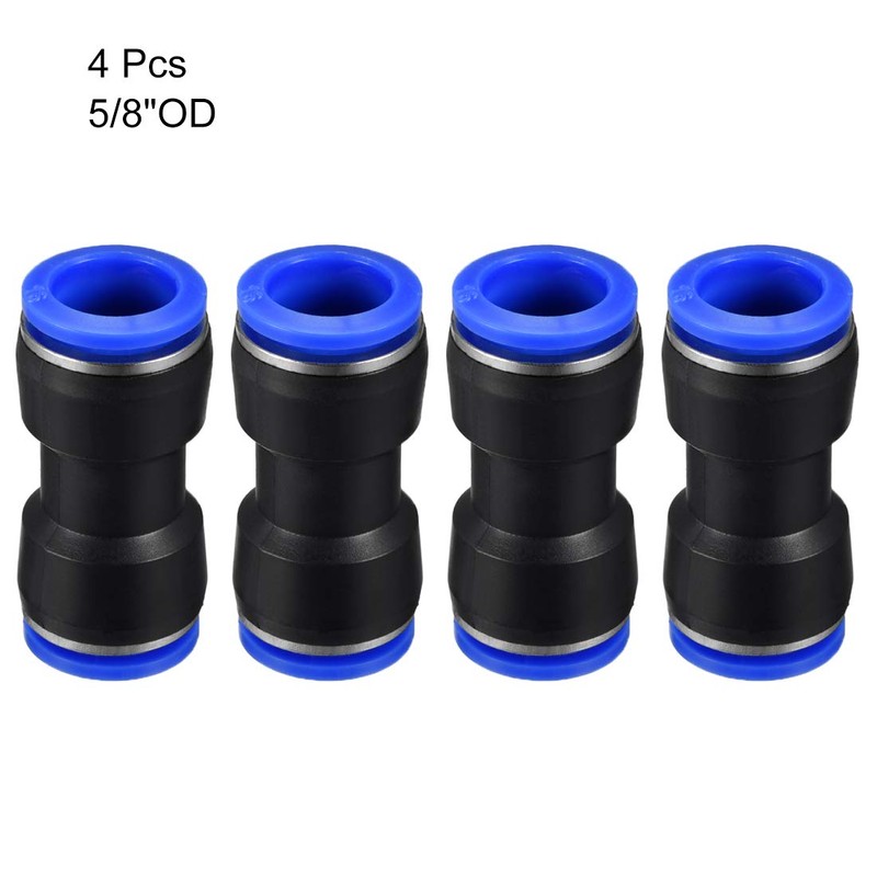 sourcing map Plastic Straight Union Push to Connect Tube Fitting