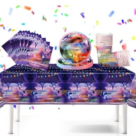 Party Decorations, 61PCS Inside Kids Birthday Party Tableware Set Cartoon Party Supplies Birthday Decorations Include Party Plates Cups, Napkins and Table Cloth for 20 Guests Kids Party