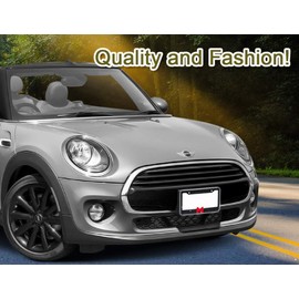 Zento Deals Shiny Bling Women License Plate Frame- Crystal BlackRhinestones with Red Ribbon Bow- 2-Pack Premium Quality License Plate Cover with Mounting Screws