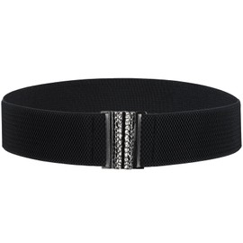 Wide Elastic Belts For Women Black Vintage Stretch Cinch Waist Belt Stretchy Women's Wide Elastic Belt For Dresses