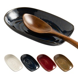 Ceremic Spoon Rest for Stove Top, Spoon Holder for Kitchen Counter, Coffee Spoon Rest, Cooking Utensil Rest for Ladles, Kitchen Decor, Housewarming Gifts, 1 pack (blue)