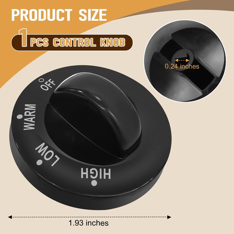 Dairrr Fuuu Slow Cooker Knobs Replacement for Hamilton Beach Crock