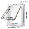 CEESC Extra Large Cat Door (Outer Size 11"x9.8"), Weatherproof, White,