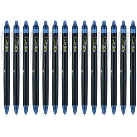 Pilot, FriXion Synergy Clicker Erasable, Refillable, Retractable Gel Ink Pens, Extra Fine Point 0.5 mm, Pack of 14, Navy