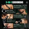 Back Shaver for Men, LED Display 5 in 1 Body