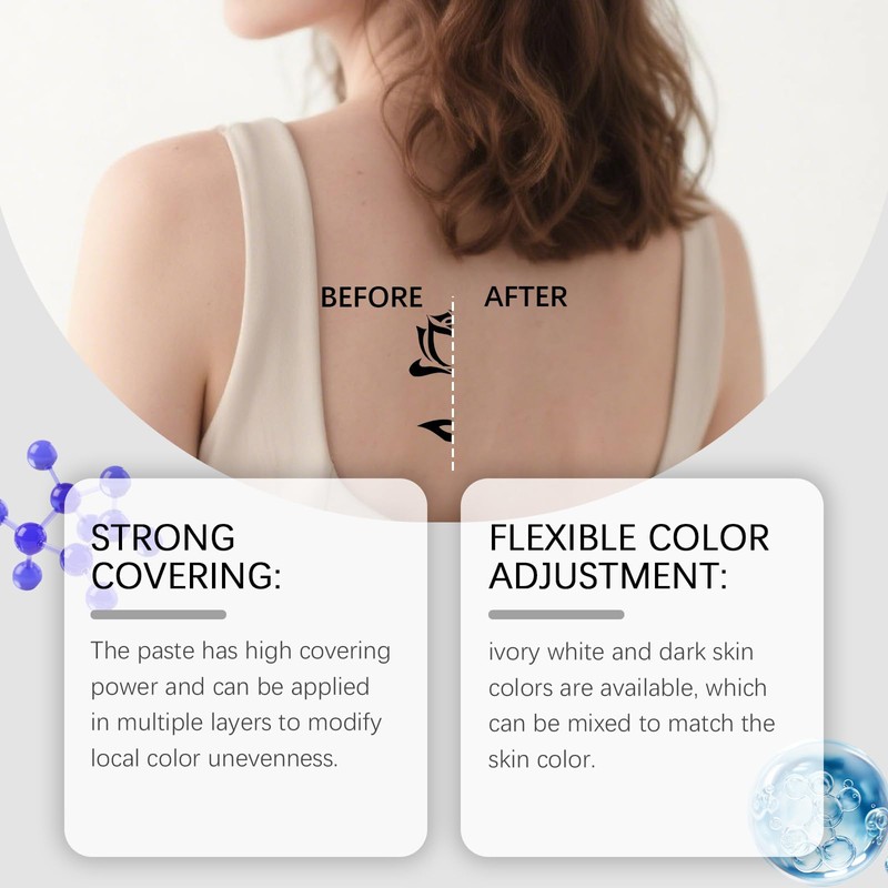 Tattoo Cover Up Makeup Waterproof – 2 Color Concealer for