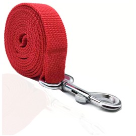 TAIAN 4FT/5FT/6FT Strong Dog Leash, Nylon Dog Leashes for Small Medium Large Dogs (1 in x 5 ft, Red)