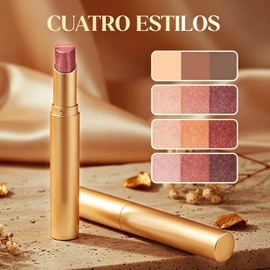 8 Piezas Sombra de Ojos en Barra, 8 Colores Resaltador Barra de Sombra de Ojos, Viene con una Esponja Mezcladora Impermeable, Aplicación Duradera y sin Esfuerzo (D)