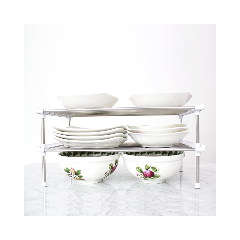 Login Mono Stainless Steel Dish Organizer, +5cm extension length (large)
