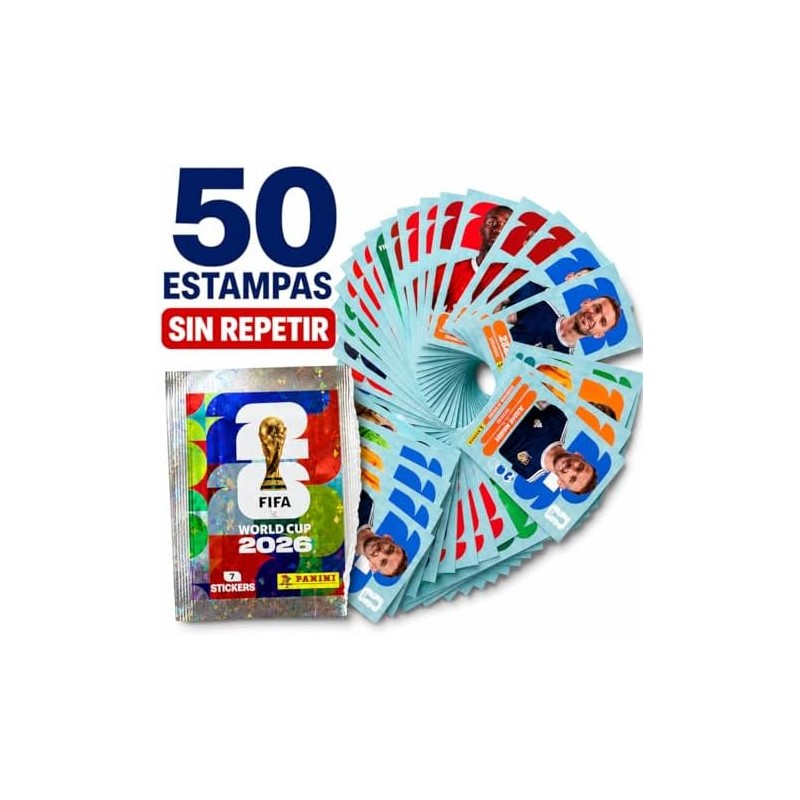 Genérico 50 Estampas Panini Mundial 2026 Sin Repetir Abiertas