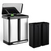 Trash Can, 2 x 8-Gallon Garbage Can for Kitchen, Recycling
