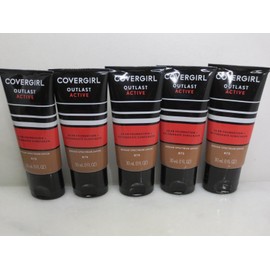 COVERGIRL OUTLAST ACTIVE 24HR FOUNDATION SPF20 875 SOFT TABLE 1 OZ - LOT OF 5
