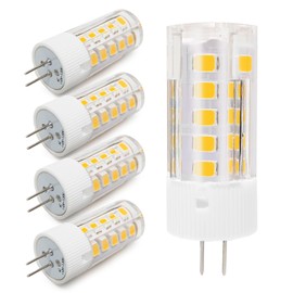 Tupolife G4 110V - 130V LED Light Bulb Dimmable Warm White 3000K 3W Equivalent 120V 35W Bulb, 120V LED G4 Light Bulb, 5-Pack